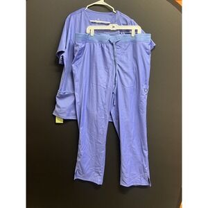 Cozyfit Women's nurse‎ Scrub Shirt and pants Size XL blue NWT